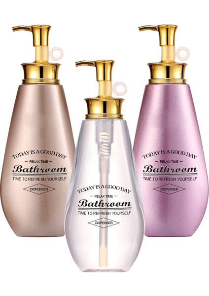 B Tarzı Losyon Sabunluk Şişesi Doldurulabilir Duş Şampuanı Çamaşır Şişeleri Yeniden Kullanım Banyo Oval Altın Basın Kafa Şişeleme (Yurt Dışından) fiyatları