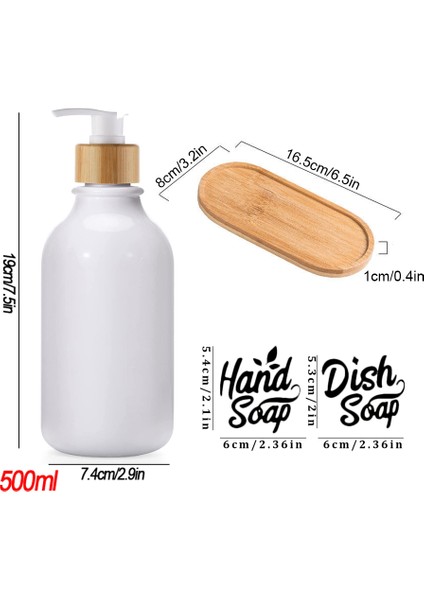 Şişe Beyazı Tarzı Bambu Pompalı Dağıtıcı Şişe Etiketli Bulaşık El Basın Dağıtıcı Mutfak Banyo Tezgahı Sabun Kabı Ev Dekorasyon (Yurt Dışından) modelleri