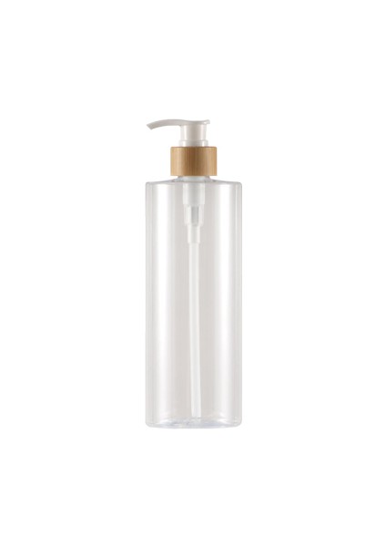 Şeffaf Stil 300 ml Banyo Sabunluk Şampuan Vücut Yıkama Şişesi Mutfak Bulaşık Ahşap Pompa Şişesi Doldurulabilir El Sabunu Şişesi ml (Yurt Dışından)