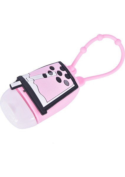 Sarı Stil Komik Sevimli Silikon Mini El Temizleyici Tutucu 1 Adet Seyahat Taşınabilir Güvenli Jel Tutucu Asılabilir Sıvı Sabunluk Kapları (Yurt Dışından)