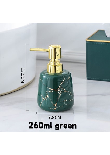YEŞIL-260ML Tarzı 260 ml 440 ml Mat Seramik Sabunluk Banyo Sıvı Boş Dolum Alt Şişe El Temizleyici Duş Jeli Şampuan Şişeleri (Yurt Dışından)