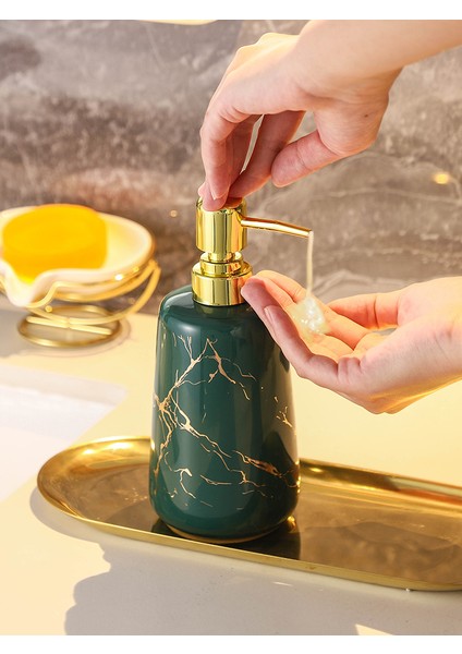 YEŞIL-260ML Tarzı 260 ml 440 ml Mat Seramik Sabunluk Banyo Sıvı Boş Dolum Alt Şişe El Temizleyici Duş Jeli Şampuan Şişeleri (Yurt Dışından) modelleri