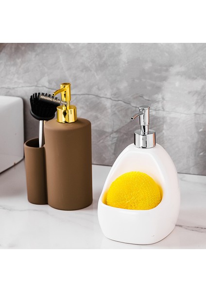 B Tarzı Büyük Kapasiteli Seramik Sabunluk Ev Taşınabilir Şampuan Şişesi Banyo Banyo Malzemeleri Mutfak Lavabo Sünger Depolama Rafı (Yurt Dışından) modelleri