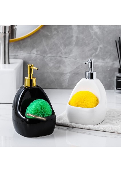 B Tarzı Büyük Kapasiteli Seramik Sabunluk Ev Taşınabilir Şampuan Şişesi Banyo Banyo Malzemeleri Mutfak Lavabo Sünger Depolama Rafı (Yurt Dışından) fırsatları