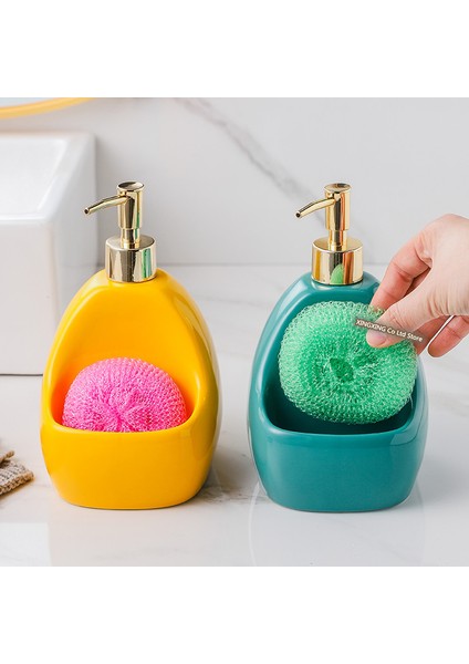 B Tarzı Büyük Kapasiteli Seramik Sabunluk Ev Taşınabilir Şampuan Şişesi Banyo Banyo Malzemeleri Mutfak Lavabo Sünger Depolama Rafı (Yurt Dışından) indirimleri