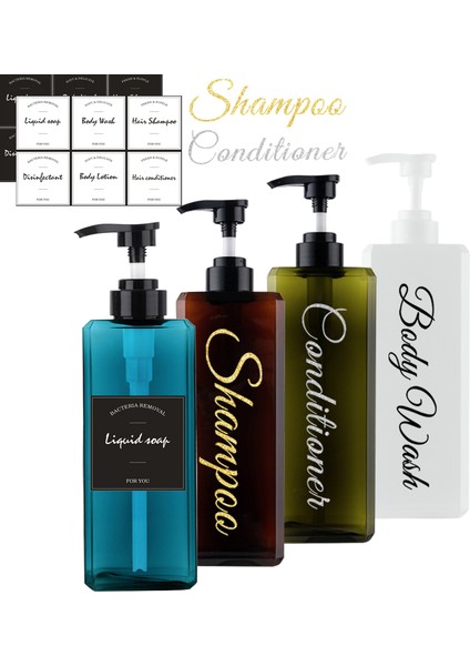 Yeşil Tarzı 800 ml ml Banyo Sabunluk Şişesi Büyük Kapasiteli Şampuan Vücut Yıkama Losyonu Dispenser Şişesi Doldurulabilir Şişe (Yurt Dışından) fiyatları