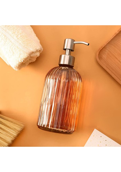 400ML Sıvı Sabun Duş Jeli Şampuanlık Cam Boş Pompalı Şişe Konteyner Dağıtıcı Cam Boş Pompalı Şişe Konteyner Bot (Yurt Dışından) modelleri