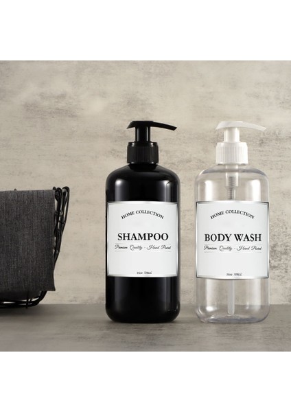 J Tarzı Banyo Şampuanı Duş Jeli Şişe Gümüş Etiketli Büyük Kapasiteli Mutfak Bulaşık Sabunu Dispenseri Boş Şişe (Yurt Dışından) modelleri