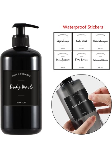 J Tarzı Banyo Şampuanı Duş Jeli Şişe Gümüş Etiketli Büyük Kapasiteli Mutfak Bulaşık Sabunu Dispenseri Boş Şişe (Yurt Dışından) indirimleri