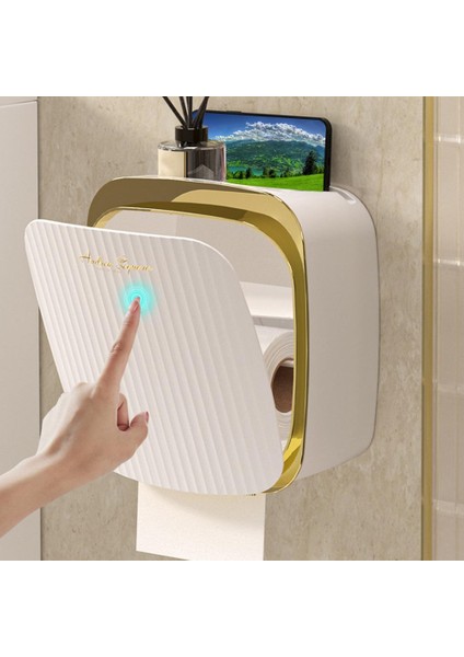 Beyaz Stil Modern Doku Kutusu Yerden Tasarruflu Banyo Depolama Rafı Güçlü Yük Taşıyan Banyo Rulo Kağıt Saklama Kutusu Depolama (Yurt Dışından)