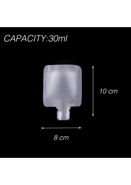 30 ml Tarzı 10 Parça Seyahat Hervulbare Kapaklı Verpakking Zak, Lege Sıkıştırılmış Plastik Stand Up Tuit Zakje Voor Losyon Şampuan Opslag Kabı (Yurt Dışından)