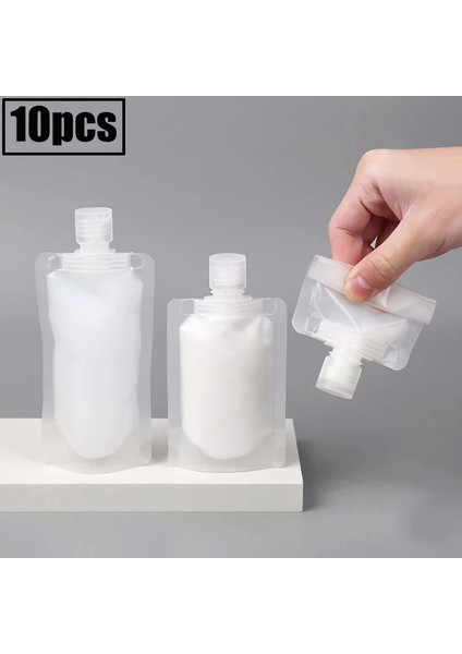 30 ml Tarzı 10 Parça Seyahat Hervulbare Kapaklı Verpakking Zak, Lege Sıkıştırılmış Plastik Stand Up Tuit Zakje Voor Losyon Şampuan Opslag Kabı (Yurt Dışından)