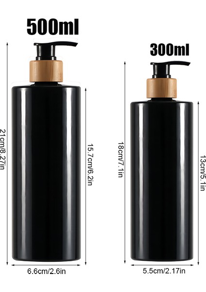 300ML-BEYAZ Stil Bambu Pompa Sabunluk Mutfak Banyo Için El Bulaşık Sabunu Şampuan Kremi Vücut Yıkama Dispenseri Su Geçirmez Etiketler ile (Yurt Dışından) modelleri