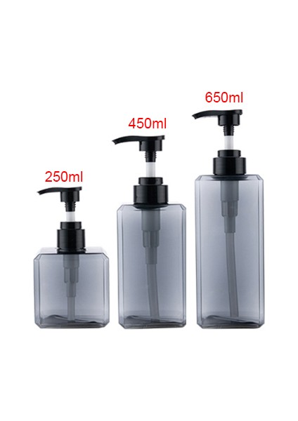 Gri Tarzı 800 ml Banyo Sabunluk Şişesi Büyük Kapasiteli Doldurulabilir Kare Losyon Dispenseri Şampuan Vücut Yıkama Şişesi ml (Yurt Dışından)
