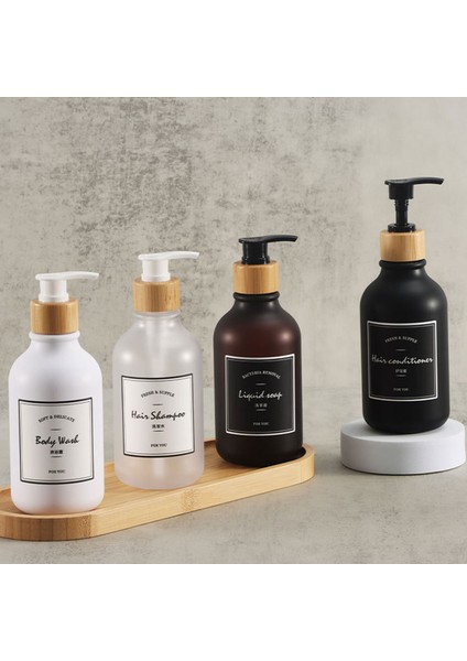 LW0006-1-WL Stili ml Sabun Pompalı Dağıtıcı Banyo Şampuanı Mutfak Bulaşık Ahşap Pompa Şişe Dolum Duş Jeli El Sıvı Saklama Kabı (Yurt Dışından) fırsatları