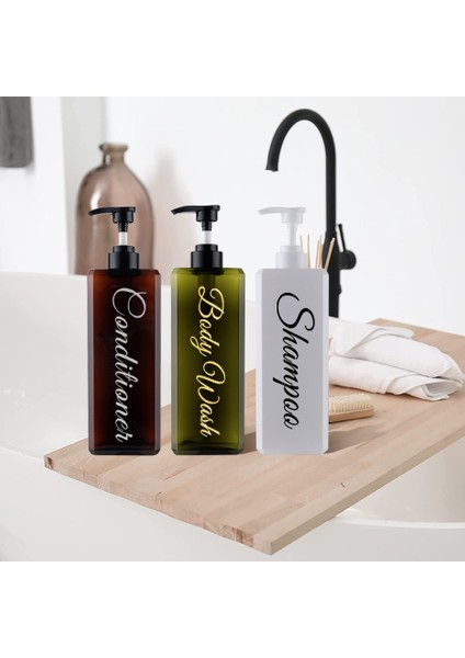 Mavi Stil 800ML ml Sabunluk Şişesi Doldurulabilir Kare Büyük Kapasiteli Şampuan Vücut Yıkama Şişesi Losyon Dispenseri Banyo Aksesuarları (Yurt Dışından) fırsatları