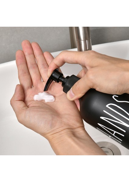 Siyah Stil Sabunluk Şişe Mat Siyah Mutfak Doldurulabilir Eller Yemekleri Basın Şişe Bambu Ahşap Pompa Banyo Depolama Şişesi 500 ml (Yurt Dışından) modelleri