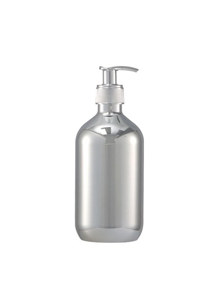 Gümüş Tarzı 500 ml ml Sabunluk Galvanik Gümüş Altın Doldurulabilir Pet Depolama Şişesi Şampuan Vücut Yıkama El Banyo Dispenseri (Yurt Dışından)