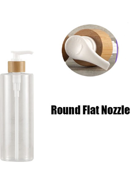 Tb Tarzı 500 ml ml Sabunluk Şişesi Bambu Pompa Şampuanı Vücut Yıkama Kremi Bulaşık Yıkama Kabı Dolum Losyonu Alt Şişeleme (Yurt Dışından)