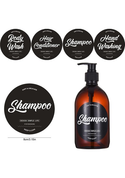 Şampuan Tarzı Su Geçirmez Baskılı Şişe Etiketi Sabunluk Etiketi Kendinden Yapışkanlı Sabun Losyon Şampuan Kremi Çiftlik Evi Banyo Mutfak (Yurt Dışından) fırsatları