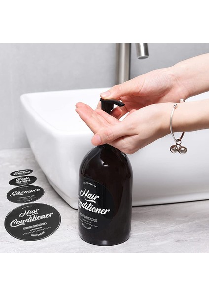 Şampuan Tarzı Su Geçirmez Baskılı Şişe Etiketi Sabunluk Etiketi Kendinden Yapışkanlı Sabun Losyon Şampuan Kremi Çiftlik Evi Banyo Mutfak (Yurt Dışından) indirimleri