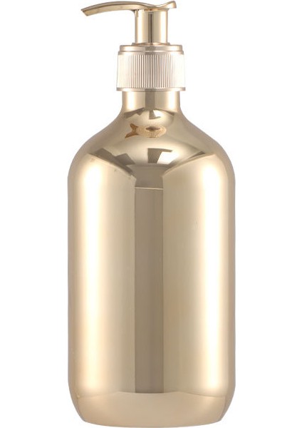 Altın Tarzı 300 ml Pas Sabunu Şişesi ile Krom Altın Sabunluk Doldurulabilir Sıvı El Dezenfektanı Şampuan Bulaşık Sabunu Mutfak Banyo Dispenseri (Yurt Dışından)