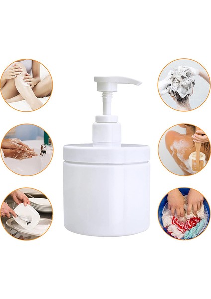 Beyaz Stil 500 ml Şeffaf Şişe Sıvı Konteyner Sabunluk Şampuan Losyon Duş Jeli Köpük Pompa Şişeleri Geniş Ağız El Yıkama Şişesi (Yurt Dışından) fırsatları