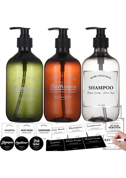 B Tarzı 500 ml Banyo Sabunluk Doldurulabilir Şampuan Duş Jeli Şişe Çok Amaçlı Sıvı Saklama Kabı Şişeleri Bathkitch Için (Yurt Dışından) indirimleri