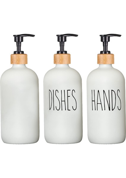 Set1 Stili 500 ml Bulaşık Sabunluk Mutfak Lavabo Için Mat Beyaz Banyo El Sabunu Şişesi Losyon Kabı Doldurulabilir Kavanoz Çiftlik Evi Dekor Için (Yurt Dışından) fiyatları