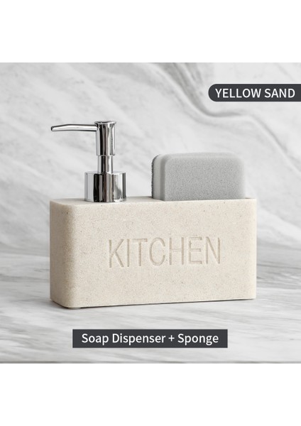 Sarı Stil NO.200 Boyutu Mutfak Için Bulaşık Sabunu Dispenseri Sıvı El Sabunu Dispenseri Pompa Şişe Caddy Saklama Bölmeli Süngerleri Tutar ve Saklar (Yurt Dışından)