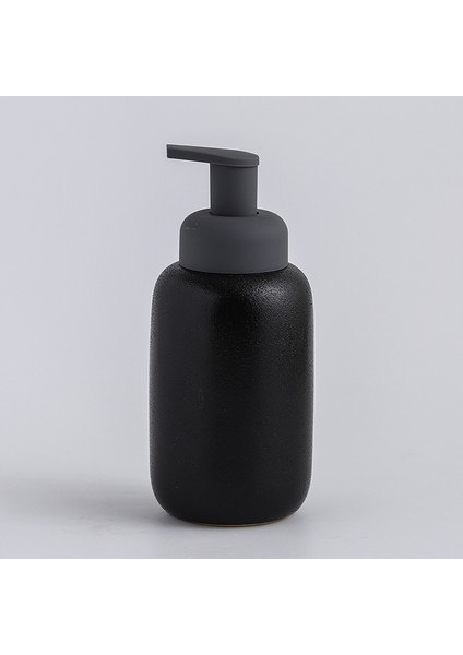 SIYAH-400ML Tarzı Seramik Köpük Sabunluk Şişesi Mutfak El Dezenfektanı Şişesi Şampuan Vücut Yıkama Losyonu Şişesi Oteller Için Özelleştirilebilir Logo (Yurt Dışından)