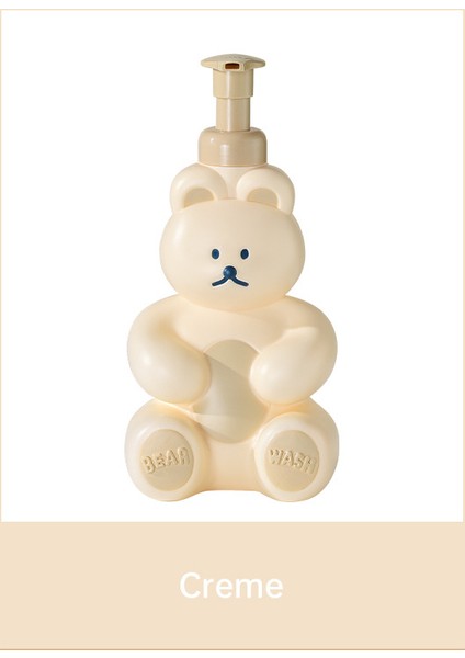 Krem Tarzı 500 ml Karikatür Ayı Köpük Sabunluk Banyo El Temizleyici Şampuan Duş Jeli Doldurulabilir Pompa Şişe Yapımı Köpük Konteyner (Yurt Dışından)