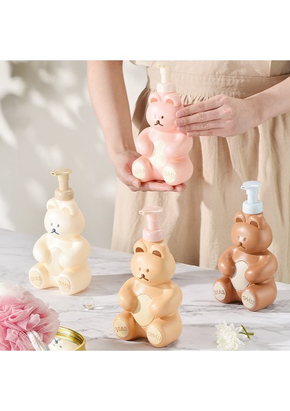 Krem Tarzı 500 ml Karikatür Ayı Köpük Sabunluk Banyo El Temizleyici Şampuan Duş Jeli Doldurulabilir Pompa Şişe Yapımı Köpük Konteyner (Yurt Dışından) fırsatları