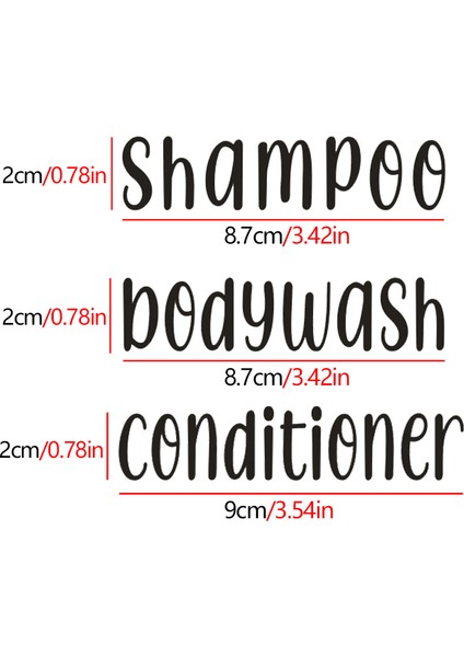 Net Stil Duş Sabunluk Şişe Banyo Şampuanı Kremi Vücut Yıkama Şişesi Ev Dekor Için Çıkarılabilir Su Geçirmez Etiketler ile (Yurt Dışından)