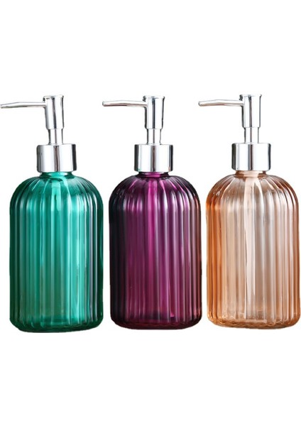 Yeşil Tarzı Renk Temizle Sabunluk Şişesi Doldurulabilir Sıvı El Sabunu Şampuan Dispenseri Banyo Mutfak Için (Yurt Dışından) modelleri