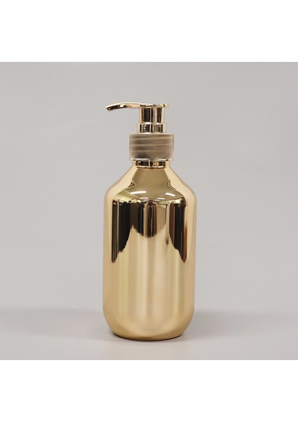 Altın Tarzı 300 ml Banyo El Sabunu Dispenserleri Mutfak Altın Krom Plastik Losyon Şampuan Şişeleri Paslanmaya Dayanıklı Boston Yuvarlak Duş Jeli Konteyner (Yurt Dışından)