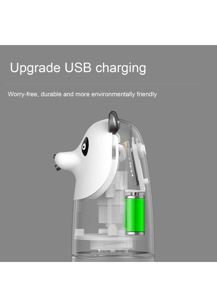Otomatik Panda Köpük Sabunluk Köpük Pompası Şişeleri Fotoselli El Dezenfektanı Dispenseri Şişe Jel Sıvı Dağıtıcı USB (Yurt Dışından) fırsatları