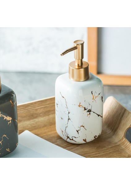 Yeşil Stil Mermer Desen Sabunluk Losyon Şişesi Duş Jeli Şampuan Şişesi Dekoratif 300 ml Lüks Pompa Banyo Ev Restoran Için (Yurt Dışından) fiyatları