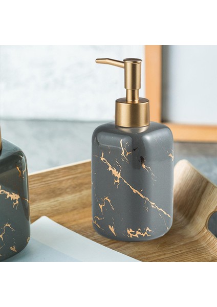 Yeşil Stil Mermer Desen Sabunluk Losyon Şişesi Duş Jeli Şampuan Şişesi Dekoratif 300 ml Lüks Pompa Banyo Ev Restoran Için (Yurt Dışından) modelleri