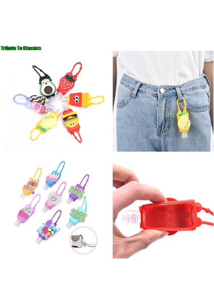 1e Tarzı 1x Sevimli Renkli Meyve Gıda Silikon Mini El Temizleyici Tutucu Seyahat Taşınabilir Jel Tutucu Asılabilir Sıvı Dağıtıcı Kapları (Yurt Dışından) modelleri