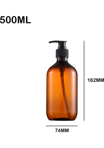 KAHVERENGI-500ML Tarzı 1 Bilgisayar Yeni ml Pompa Şişe Makyaj Banyo Sıvı Şampuan Şişesi Seyahat Dağıtıcı Şişe Konteyner Sabun Duş Jeli (Yurt Dışından)