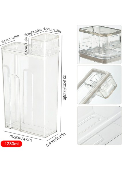 B Tarzı Doldurulabilir Çamaşır Sabunu Dağıtıcı Boş Kaplar Çamaşır Tozu Deterjanı Yumuşatıcı Şişesi Çamaşır Boncuk Saklama Kutusu (Yurt Dışından)