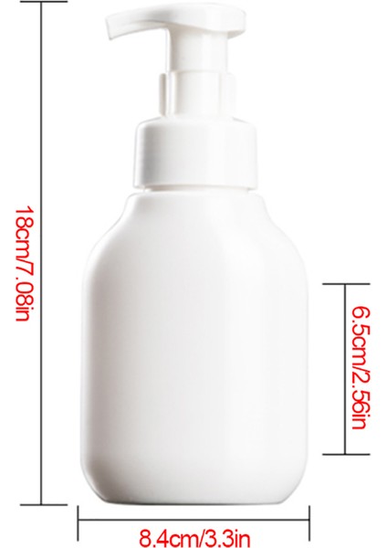 Beyaz Stil 350ML 350 ml Köpük El Sabunu Şişesi Köpük Şampuan Duş Jeli Köpük Alt Şişe Plastik Presleme Kabarcık Basık Şişeler (Yurt Dışından)