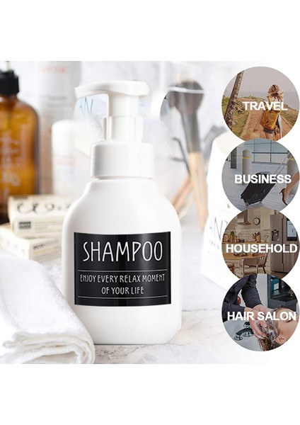 Beyaz Stil 350ML 350 ml Köpük El Sabunu Şişesi Köpük Şampuan Duş Jeli Köpük Alt Şişe Plastik Presleme Kabarcık Basık Şişeler (Yurt Dışından) modelleri