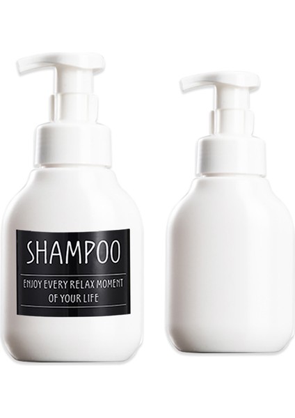Beyaz Stil 350ML 350 ml Köpük El Sabunu Şişesi Köpük Şampuan Duş Jeli Köpük Alt Şişe Plastik Presleme Kabarcık Basık Şişeler (Yurt Dışından) fırsatları