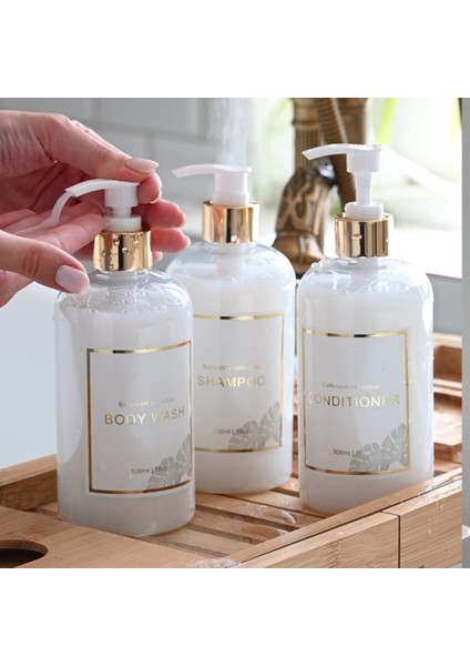 D Tarzı 500ML Banyo Dispenserleri Şampuan ve Saç Kremi Dispenser Şişeleri Doldurulabilir Losyon Pres Tipi Şişe Banyo Aksesuarları (Yurt Dışından) fiyatları