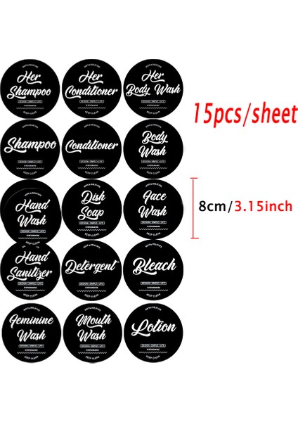 Yuvarlak Tarz Su Geçirmez Sabunluk Çıkartmalar Şişe Etiketleri Çiftlik Evi Banyo Mutfak El Sabunu Şampuan Losyon Kremi Etiketleri (Yurt Dışından)