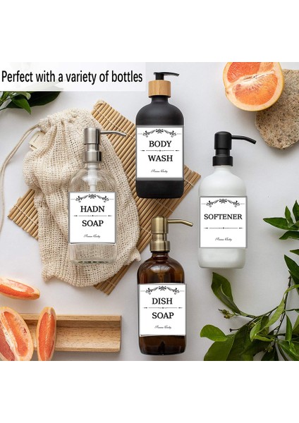 Yuvarlak Tarz Su Geçirmez Sabunluk Çıkartmalar Şişe Etiketleri Çiftlik Evi Banyo Mutfak El Sabunu Şampuan Losyon Kremi Etiketleri (Yurt Dışından) fırsatları