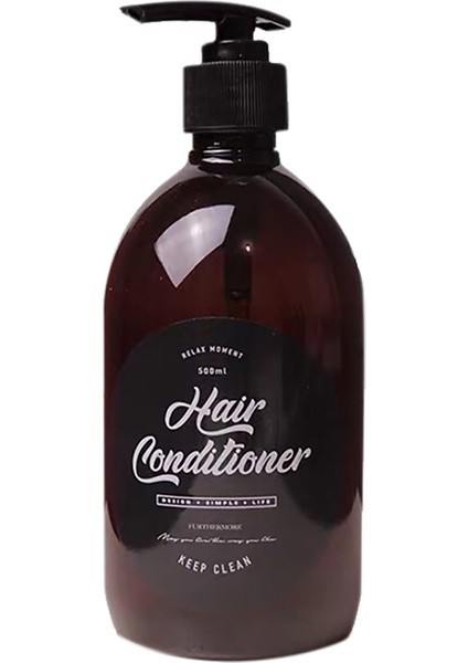 A-500ML Stili Şampuan Vücut Yıkama Saç Kremi Şampuan Basın Şişesi Banyo Sabunluk Sıvı Duş Jeli Sabun Doldurulabilir Şişe (Yurt Dışından)