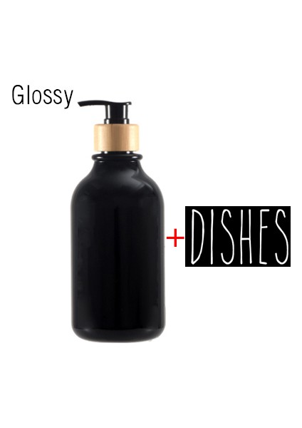 Turuncu Tarzı Sabunluk Şişe Mat Siyah Mutfak Doldurulabilir Eller Yemekleri Basın Şişe Bambu Ahşap Pompa Banyo Depolama Şişesi 500 ml (Yurt Dışından) fiyatları